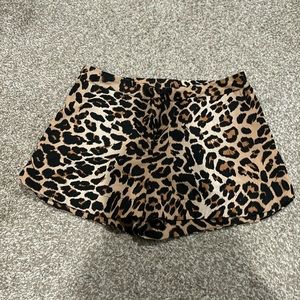 Leopard satin shorts. Worn once. Smoke-free dog free home.